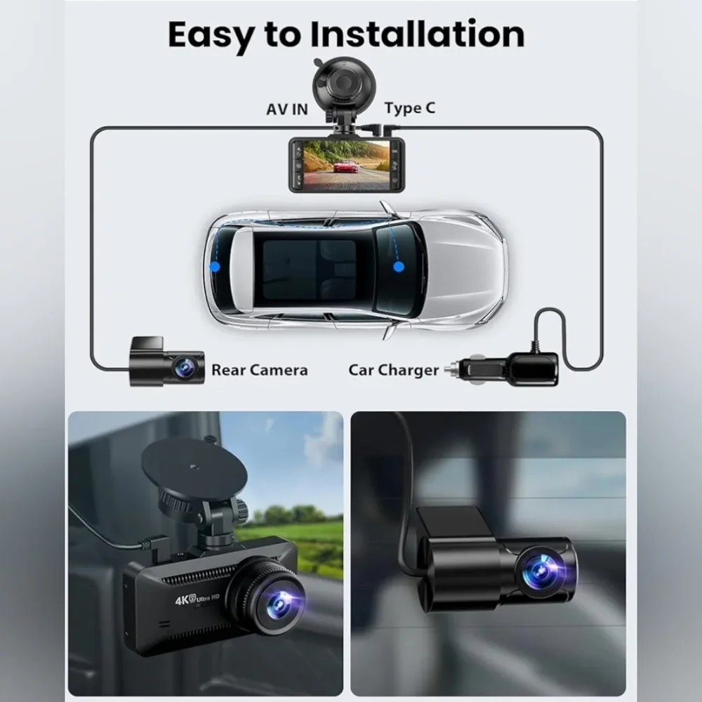 SUVCON 4K Ultra HD Dash Cam with WiFi - Picture 9 of 10